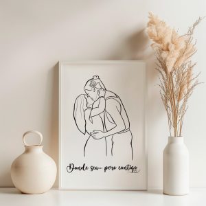 Lámina línea fina para parejas