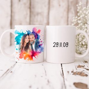 Taza acuarela para parejas