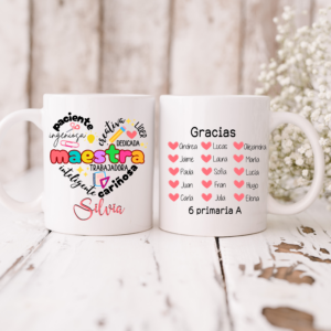 Taza "corazón palabras bonitas"