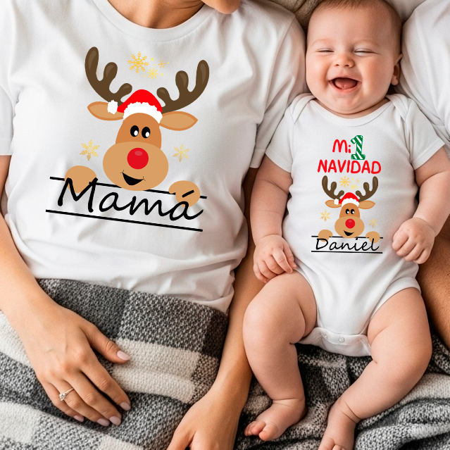 Camisetas "Mi primera Navidad" - Imagen 2